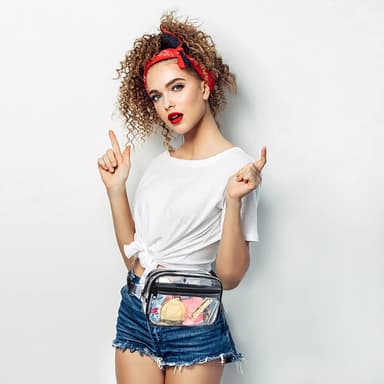 Transparent midjeväska crossbody-väska Sort