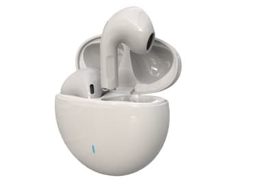 Trådlösa hörsnäckor Bluetooth 5.3 pekkontroll IPX4 Hvid