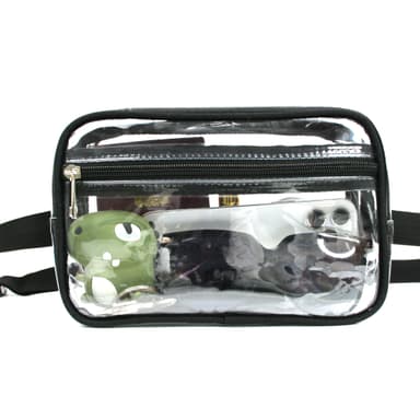 Transparent midjeväska crossbody-väska Sort