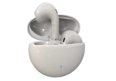 Trådlösa hörsnäckor Bluetooth 5.3 pekkontroll IPX4 Hvid