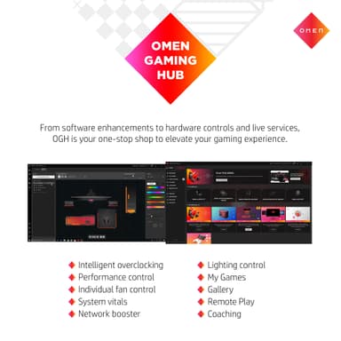 HP Omen 25L i5-13/16/1000/4060 stationær gaming computer