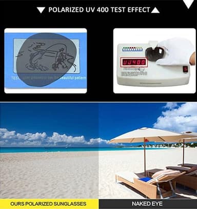 Polariserede solbriller UV400 Sort/blå