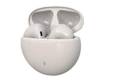 Trådlösa hörsnäckor Bluetooth 5.3 pekkontroll IPX4 Hvid