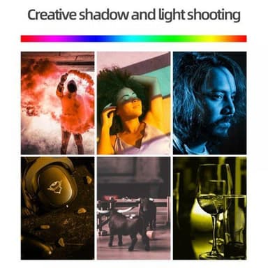 INF Bordlampe ""Sunset"" med 16 RGB farver fjernbetjening Sort