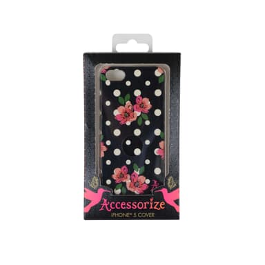 Mobilcover iPhone 5/5s/SE Polka Sort
