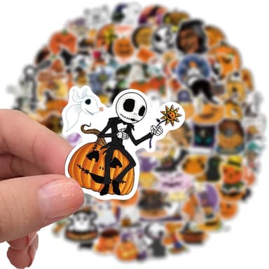 Halloween-tema klistermærker 50 stk MultiColor