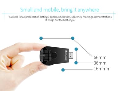 Trådløs HDMI Dongle Receiver 2.4G 1080P Sort