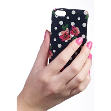 Mobilcover iPhone 5/5s/SE Polka Sort