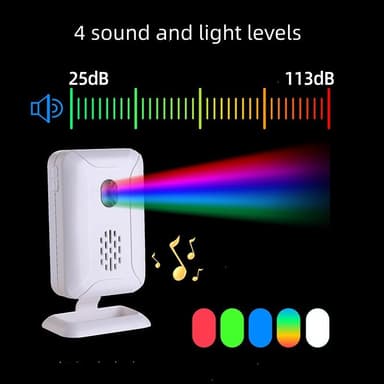 INF Trådløs dørklokke IP66 vandtæt med 36 melodier 4 lydstyrkeniveau 95dB Hvid