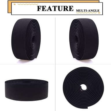 INF Styrtape til cykelstyr 2 m Sort