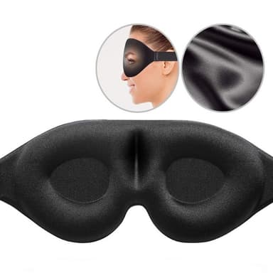 3D sovemaske med tilbehør Sort