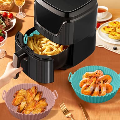 Air Fryer silikoneskål Turkis