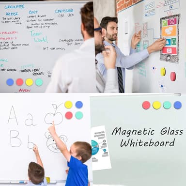 Magnetisk whiteboard viskelæder 12-pak MultiColor