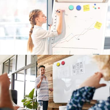 Magnetisk whiteboard viskelæder 12-pak MultiColor