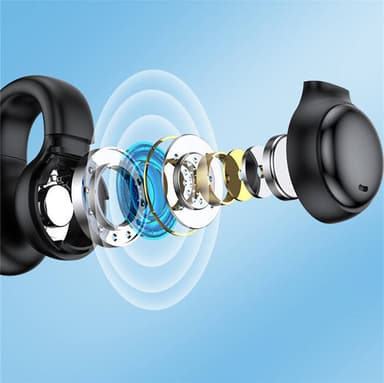 Ørefri / Bone Conduction hovedtelefoner Bluetooth 5.2 Sort
