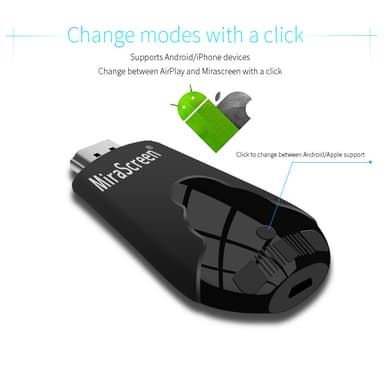 Trådløs HDMI Dongle Receiver 2.4G 1080P Sort