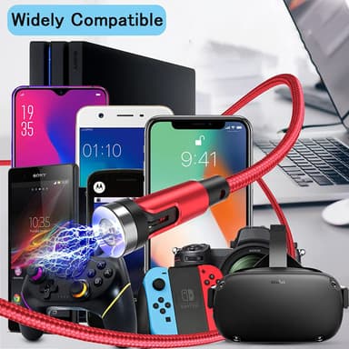 Magnetisk ladekabel med USB-C stik Rød 1 m