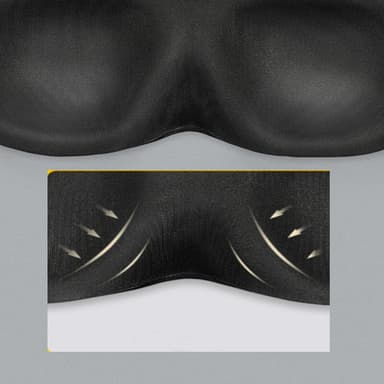 3D sovemaske med katteører Sort