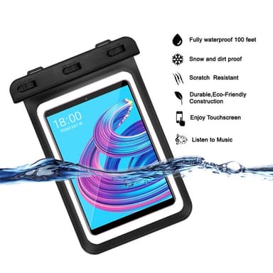 Vandtæt etui til 10 tommer tablet Sort