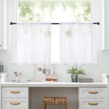 INF Simple Elegant Short Curtain 2-Pack Hvid 76x60 cm