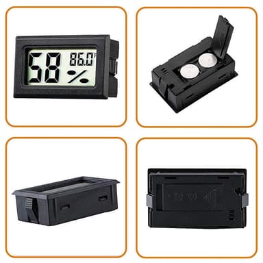 INF Mini digitalt hygrometer / termometer 4-pakke