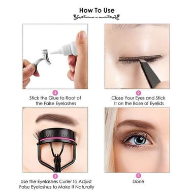 Eyelash Curler Refill Curler Pads 4-pak Lyserød
