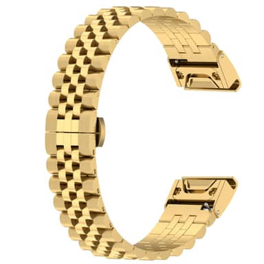 Urrem i rustfrit stål Guld 22 mm Garmin Fenix 7 / Fenix 6 GPS / Fenix 5 / Quatix 5 / Forerunner 955 945 935