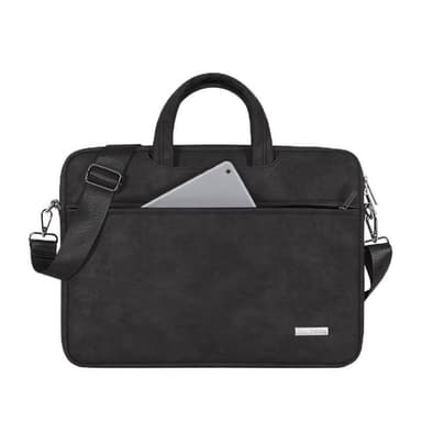 Laptopväska med ficka och rem för 11'' laptop Svart