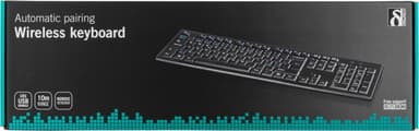 deltaco Wireless keyboard Nordic USB nanoreceiver 10m range black