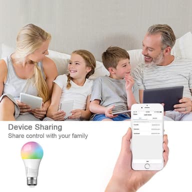 INF Wifi Smart LED-lampe RGB Multicolor dæmpbar 7,5W E27 Hvid
