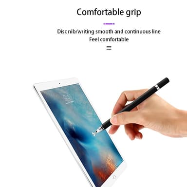 2 i 1 Stylus pen med skrivefunktion sort