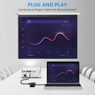 USB-C til HDMI/VGA multiport adapter Aluminium