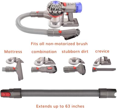 INF Forlængerslange til Dyson V7 / 8/10 Grå