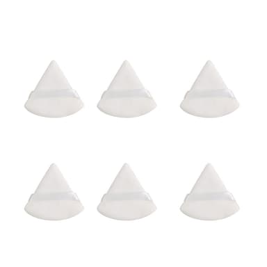 Puderpuffar triangel makeup puff 6-pack Hvid