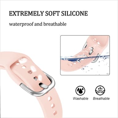 INF Urrem silikone Lyserød Samsung Galaxy Watch 5 40mm 44mm/Watch 4 40mm 44mm/Watch 4 Classic 42mm 46mm, Garmin Vivoactive 3/ Vivomove/HR, Forerunner 645/ 245, Huawei Watch GT 4