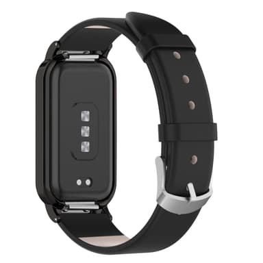 INF Urrem med urkasse i ægte læder Sort Redmi Band 2