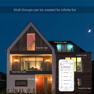 INF Wifi Smart LED-lampe RGB Multicolor dæmpbar 7,5W E27 Hvid