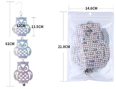 Reflekterende fugleskræmsel i form af ugler 4 Pack