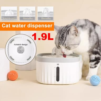 INF Vandfontæne til katte 1,9 liter ABS Hvid
