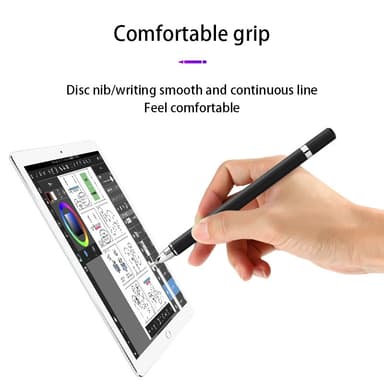 2 i 1 Stylus pen med skrivefunktion sort