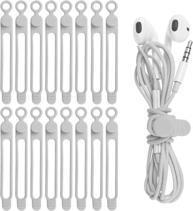 Buntband kabelhållare kabelhållare 20-pack Grå