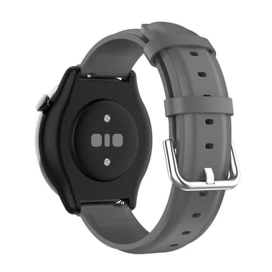 INF Urrem i ægte læder Grå 22 mm Samsung Galaxy Watch 3 45 mm/Gear S3 Classic, Frontier, Huawei Watch Buds/GT Runner/GT2 Pro, Xiaomi Watch S1 Pro, Garmin Forerunner 255/Vivoactive 4