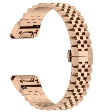 Klockarmband i rostfritt stål Rose guld 22 mm Garmin Fenix 7 / Fenix 6 GPS / Fenix 5 / Quatix 5 / Forerunner 955 945 935