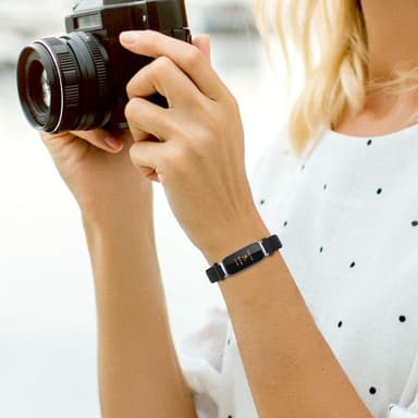 Urrem flettet nylon Sort Fitbit Inspire / 1 / 2 / 3