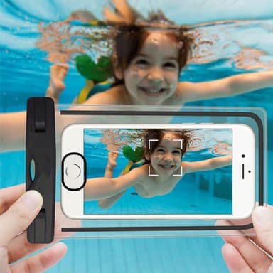 INF Vandtæt mobiltelefon cover til smartphone universal Sort 1-pack