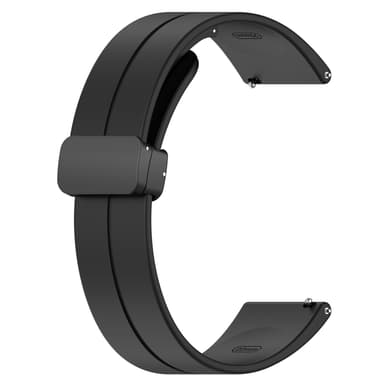 INF Urrem magnetisk spænde silikone Sort 22 mm Samsung Galaxy Watch 3 45 mm/Gear S3 Classic, Frontier, Huawei Watch Buds/GT Runner/GT2 Pro, Xiaomi Watch S1 Pro, Garmin Forerunner 255/Vivoactive 4