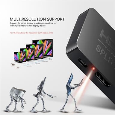 HDMI splitter 1x2 UHD 4K / FHD 1080p / 3D