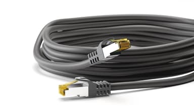 Goobay RJ45 netværkskabel S/FTP (PiMF), 500 MHz, med CAT 7 råkabel, sort, 1 m