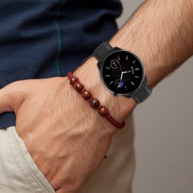 Urrem i ægte læder Sort 22 mm Samsung Galaxy Watch 3 45 mm/Gear S3 Classic, Frontier, Huawei Watch Buds/GT Runner/GT2 Pro, Xiaomi Watch S1 Pro, Garmin Forerunner 255/Vivoactive 4