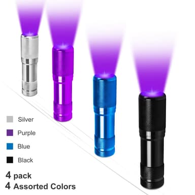 UV lommelygte med 9 LED lys Sort 395 nm